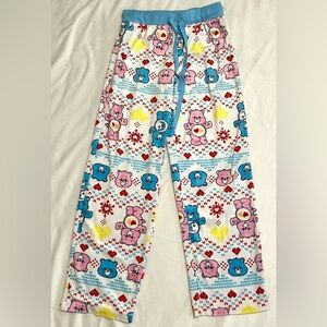 Care Bears Pajama Bottoms with Pink and Blue Bears Women’s Pants Size Small